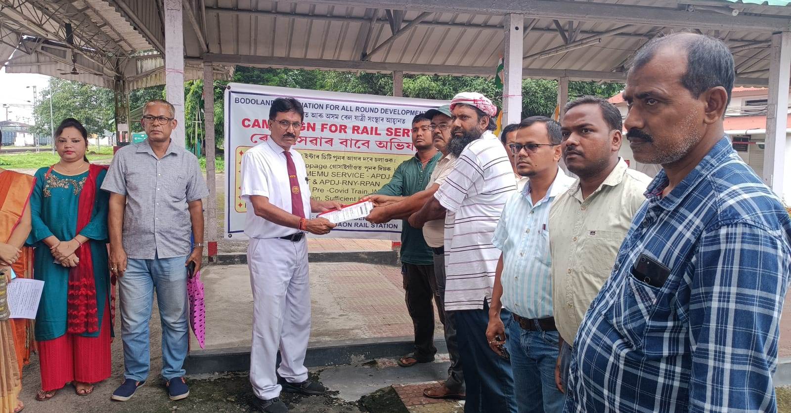 Protest on Railway Demands at Gossaigaon Hat Railway Station